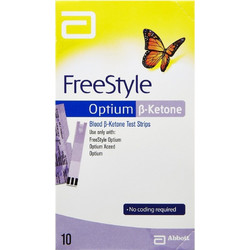 Abbott FreeStyle Optium β-Ketone Ταινίες Μέτρησης Κετόνης 10τμχ