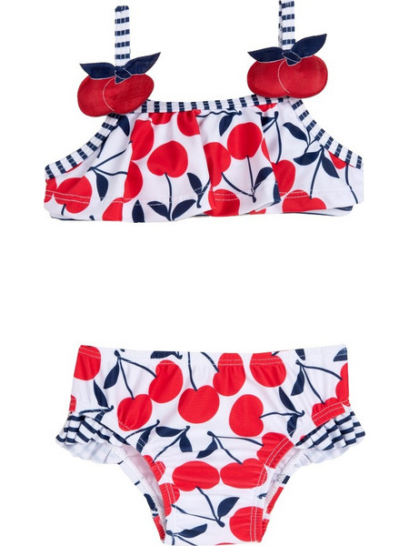 Chicco Βρεφικό Μαγιό Μπικίνι για Κορίτσι Λευκό Κόκκινο 07184-037