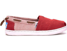 Toms Bimini Red Burlap Stripe 10007544