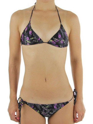 Insight Bikini Set Τριγωνάκι Floral Μαύρο 0H6125