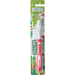 Gum 901Μ Kids Monsters Soft για Παιδιά 2+ Ετών Παιδική Οδοντόβουρτσα Ροζ