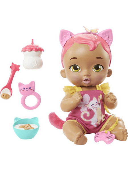 Mattel My Garden Baby Μωράκι Γατάκι Μαμ & Νάνι με Ροζ Μαλλιά