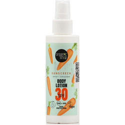 Natura Siberica Organic Shop Carrot & Antioxidant Αντηλιακό Γαλάκτωμα Σώματος SPF30 150ml
