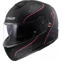 LS2 Strobe II FF908 Lux Matt Black / Pink Κράνος Μηχανής Full Face 1580gr