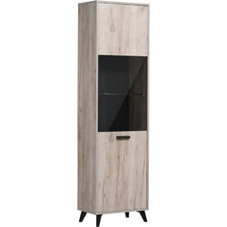145503 ΒΙΤΡΙΝΑ ΜΟΝΟΦΥΛΛΗ UMBRIA 1K VS GREY OAK-ΜΑΥΡΟ 53X33X191ΕΚ