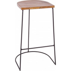 Bizzotto Edgar Ξύλινο Σκαμπώ Με Μεταλλικά Πόδια 40x40x78 Κωδικός: 0745472