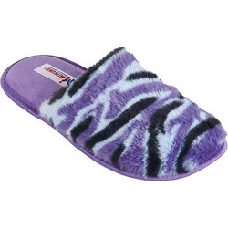 Mitsuko WS06035W-PUR Γυναικεία παντόφλα animal print - Μωβ