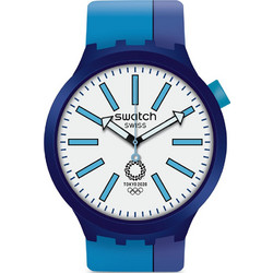 Swatch BB AI Ανδρικό Ρολόι με Μπλε Καουτσούκ Λουράκι SO27Z100