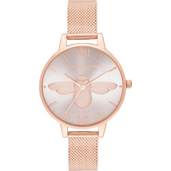 Olivia Burton Demi Blush Γυναικείο Ρολόι με Ροζ Χρυσό Μεταλλικό Μπρασελέ OB16AM161