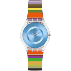 Swatch Γυναικείο Ρολόι με Πολύχρωμο Καουτσούκ Λουράκι SFE107