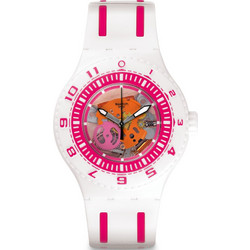 Swatch Feel the Wave Γυναικείο Ρολόι με Λευκό Καουτσούκ Λουράκι SUUW101