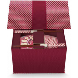 Σετ Μπωλ Ρυζιού Δ15cm & Chopsticks 4 τεμ. Pip Studio - Oriental Flower Festival Dark Pink (Κουτί Δώρου)