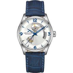 Hamilton Jazzmaster Ανδρικό Ρολόι Αυτόματο με Μπλε Δερμάτινο Λουράκι H32705651