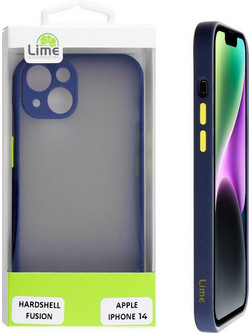 Lime Successories Lime Θηκη Iphone 14 6.1'' Hardshell Fusion Full Camera Protection Blue With Yellow KEYS