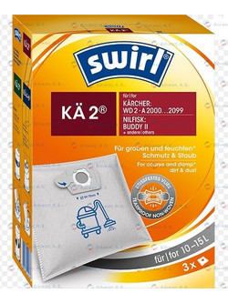Swirl KAE 2 Σακούλες Σκούπας 3τμχ Συμβατές με Σκούπα Karcher / Nilfisk