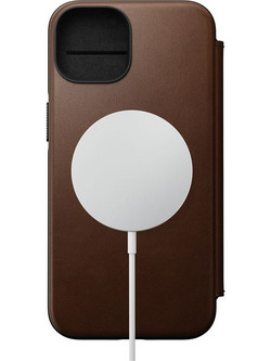 NOMAD θήκη Πορτοφόλι δερμάτινη Folio Rugged rustic MagSafe για Apple iPhone 14 6.1 2022 - ΚΑΦΕ - NM01247685