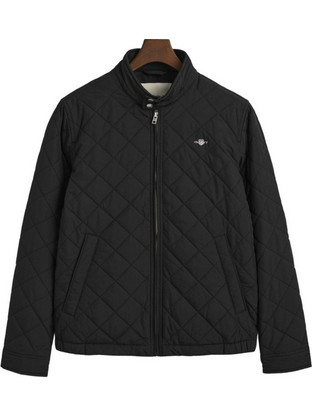 Gant Quilted Ανδρικό Μπουφάν Χειμωνιάτικο Καπιτονέ Αντιανεμικό Μαύρο 3G7006340-005