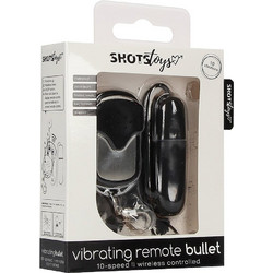 Shotstoys Vibrating Remote Bullet Δονητής Bullet για Ζευγάρια με Τηλεχειριστήριο Μαύρος