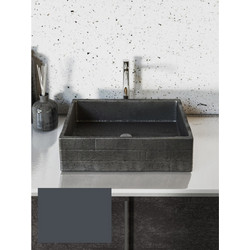 Sanitec Castello 202 Επικαθήμενος Νιπτήρας Μπάνιου 52x39x13cm Μαύρος 152-202ANTHRACITE