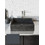 Sanitec Castello 202 Επικαθήμενος Νιπτήρας Μπάνιου 52x39x13cm Μαύρος 152-202ANTHRACITE