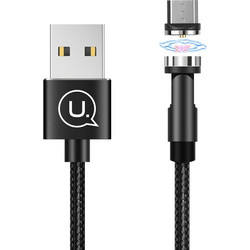 Usams Καλώδιο Usb Σε Micro Usb U59, Μαγνητικό, Περιστρεφόμενο, 1m, Μαύρο