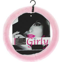 Auto Gs Κάλυμμα Tιμονιού Αυτοκινήτου Χνουδωτό Girly Pinky Ροζ Medium 37-39CM 2505059 1 Τεμάχιο - (12275)