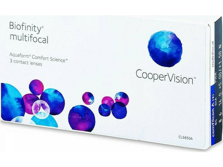 Cooper Vision Biofinity Multifocal Μηνιαίοι Φακοί Επαφής Πολυεστιακοί Σιλικόνης Υδρογέλης 3τμχ