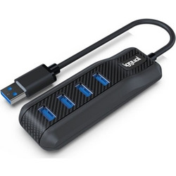 Iggual Carbon USB Hub 3.0 USB-A με 4 Θύρες USB-A