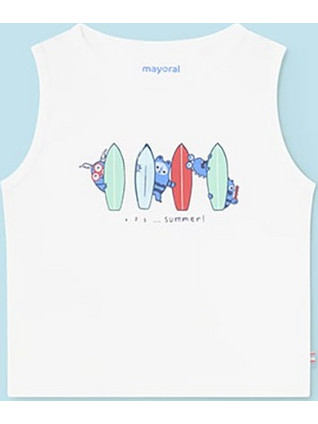 MAYORAL Μπλουζα τιραντες summer play λευκο