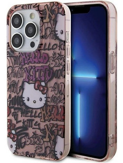 Hello Kitty IML Tags Graffiti case for iPhone 13 Pro / 13 - pink