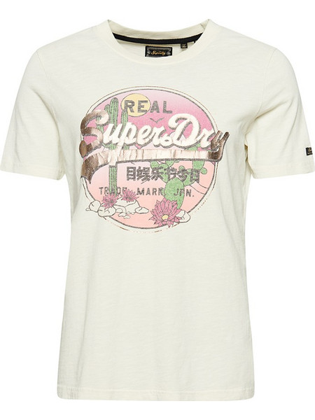 Superdry Γυναικεία κοντομάνικη μπλούζα Vintage Logo Narrative T-Shirt W1010985A-71D