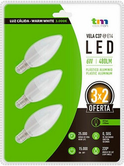 Λάμπα LED TM Electron E14 3000 K