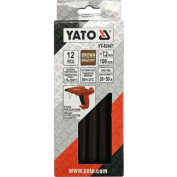 Yato YT-82447 Θερμόκολλα Ράβδοι Σιλικόνης 7.2mm 12τμχ Καφέ