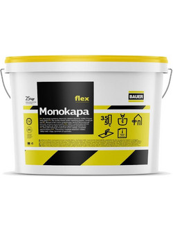 Monokapa Flex 1.0mm Λευκό 25kg Ελαστικός, Διακοσμητικός Οργανικός Σοβάς Bauer
