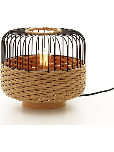 Sunlight ALISA-T-HC Πορτατίφ Ε27 Μαύρο Καφέ Φ27xΥ24cm