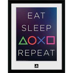 PLAYSTATION - Framed print Eat Sleep Repeat (30x40) - Fan Shop and Merchandise