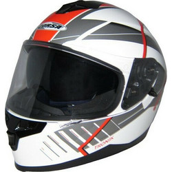 Corsa CN220 FF DVS White/Grey/Red Κράνος Μηχανής Full Face