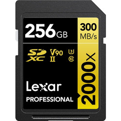 Lexar 2000X Professional SDXC 256GB Class 10 U3 V90 UHS-II