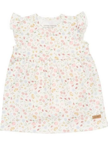 LITTLE DUTCH. Αμάνικο φορεματάκι με βολάν Flowers & Butterflies - Νο 86