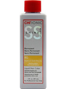 Chi Ionic Shine Shades Permanent 8G Μόνιμη Βαφή Μαλλιών 89ml