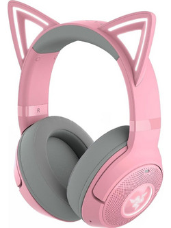 Razer Kraken Kitty V2 Bluetooth Ασύρματο Gaming Headset Over Ear Quartz