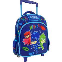 Must Pj Masks Heroes Σχολική Τσάντα Τρόλεϊ Νηπιαγωγείου Πολύχρωμη 484287