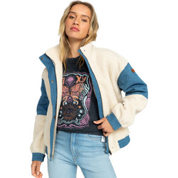 Roxy Sherpa Wrap It Up Γυναικείο Μπουφάν Χειμωνιάτικο Γούνινο Μακρύ Εκρού ERJJK03574