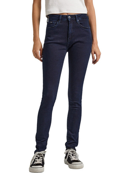 Pepe Jeans Regent Γυναικείο Τζιν Παντελόνι Slim Εφαρμογή Navy Μπλε PL204171DP10-000