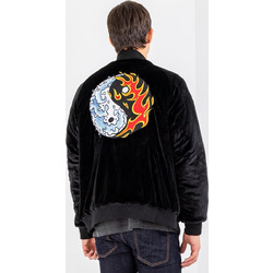 Huf Destructive Skajyan Ανδρικό Μπουφάν Bomber Μαύρο Καφέ JK00410