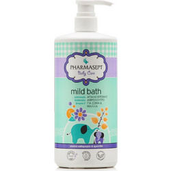 Pharmasept Baby Care Mild 2 in 1 Βρεφικό Σαμπουάν & Αφρόλουτρο για Ατοπικό Δέρμα Καλέντουλα & Βρώμη με Αντλία 1lt