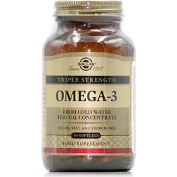 Solgar Omega-3 Triple Strength Ιχθυέλαιο 50 Μαλακές Κάψουλες