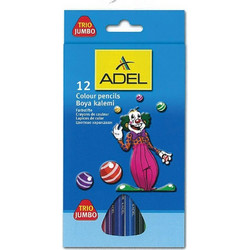 Adel Jumbo Ξυλομπογιές Σετ 6x12τμχ