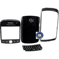 Blackberry 9360 Chrome bezel with back cover,lens, keypad black