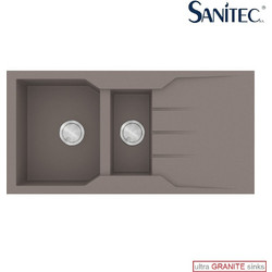 Sanitec Ultra Granite 802 Επικαθήμενος Νεροχύτης Γρανίτη Αντιστρεφόμενος Ματ Sienna 100x50cm